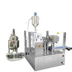 Paketim automatik i vulës së mbushjes së qeseve të përgatitura paraprakisht me mbushës pistoni për lëng dhe paste