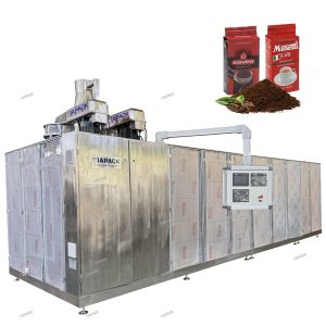 Makinë automatike për mbushje me vakum për formimin e qeseve me tulla me dy dhoma