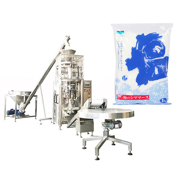 Forma vertikale e mbushjes së vulës me kripën volumetrike për kripë