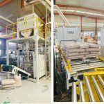 15 KG Peletë druri për peshimin e thaseve mbushëse Linja e paletizimit është gati për dorëzim