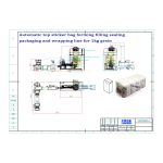 Çanta automatike me fund të sheshtë me qese ngjitëse të sipërme që formon mbushje mbyllëse, linja e mbështjelljes së paketimit është porositur nga klienti ynë