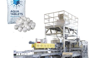 Makinë për mbushje dhe paketim qesesh për peshimin e tabletave të kripës 25-50 kg